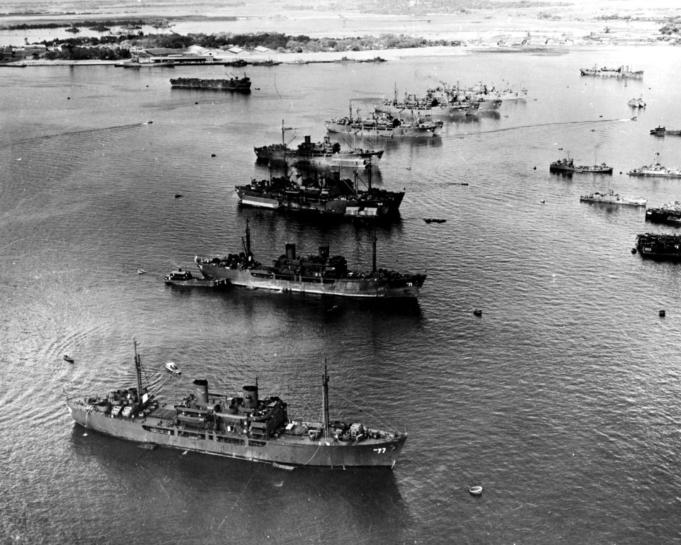 Target and support ships for Operation Crossroads at Pearl Harbor, Hawaii (USA), in February 1946 (80-G-702126)