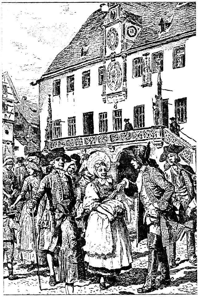 Taufgesellschaft Rathaus Heilbronn Bleistiftzeichnung