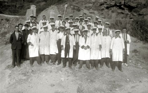 Taxistas y chóferes el día de San Cristóbal en la subida del monte Urgull (1 de 1) - Fondo Car-Kutxa Fototeka