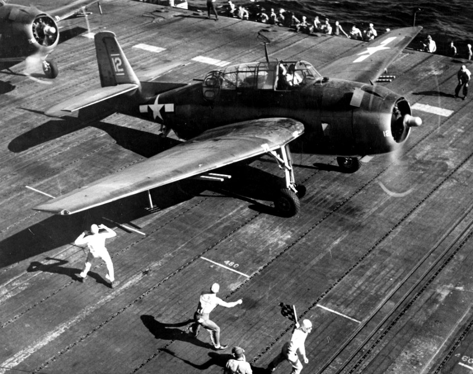 TBF VT-8 on USS Bunker Hill off Saipan 1944