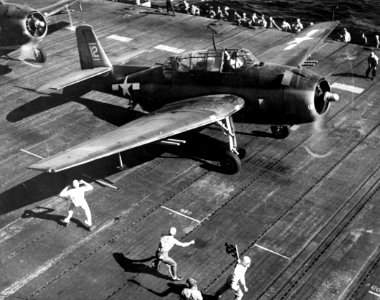 TBF VT-8 on USS Bunker Hill off Saipan 1944