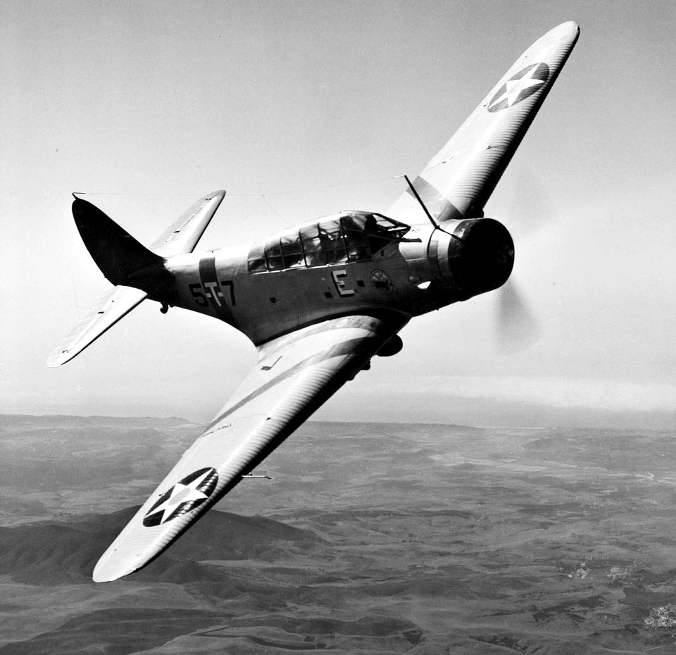 TBD-1 VT-5 in flight c1939