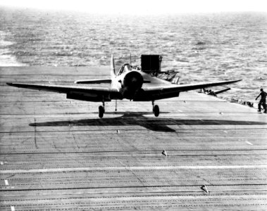 TBD landing on USS Enterprise 1942
