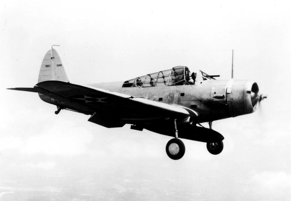 TBD-1 in flight Anacostia 1937