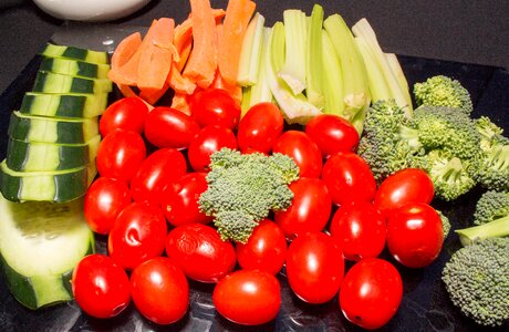 Healthy broccoli tomato photo