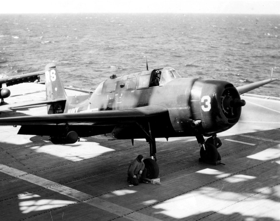 TBM-3R on USS Boxer