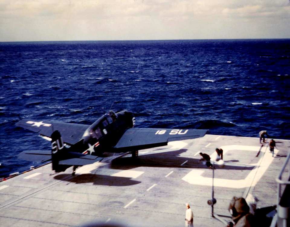 TBM-3W of VS-871 is launched from USS Bataan (CVL-29) c1951