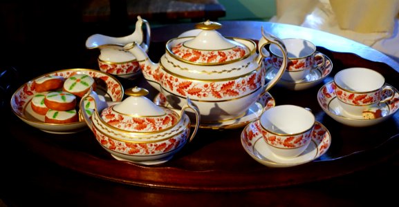 Tea service, Barr, Flight and Barr, Worcester, England, c. 1808, porcelain - Concord Museum - Concord, MA - DSC05707 photo