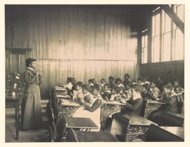 Teacher and students in classroom at Whittier Primary School, Hampton, Virginia LCCN2017645693