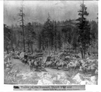 Teams on the Summit, Dutch Flat and Donner Lake Wagon Road, Placer County LCCN2002719809