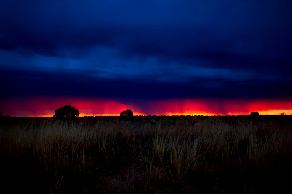 Dusk landscape sky