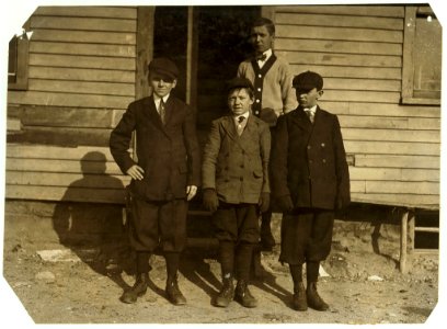 Teddy Szlosek, (Josef's Brother) (on right hand). Stanley Rogesky, 8 Joy St., Illiterate. A band boy in -10 mill. His playmates at school say he may be fourteen but not any more, and that he LOC nclc.02440
