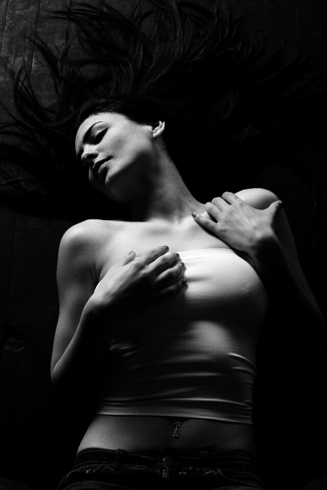 Black and white sexy young