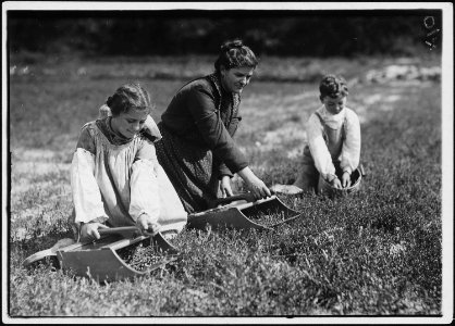 Teixiera family. Mary 11 years old, Manuel, 10 yrs. Mother and these two children pick 40 measures a day at 7 (cents)... - NARA - 523481