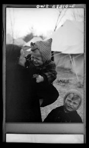 Teheran, Iran. Baby girl at a Polish evacuee camp with her mother8d29623v