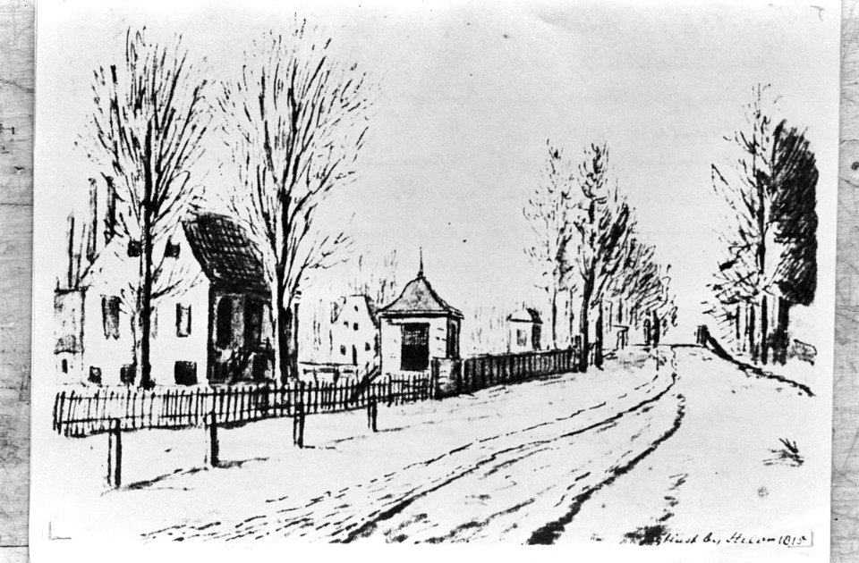 Tekening door J.v.Ravenswaay, 1815, tekening pen Oostindische inkt en bruine inkt, Collectie Six - 's-Graveland - 20084353 - RCE