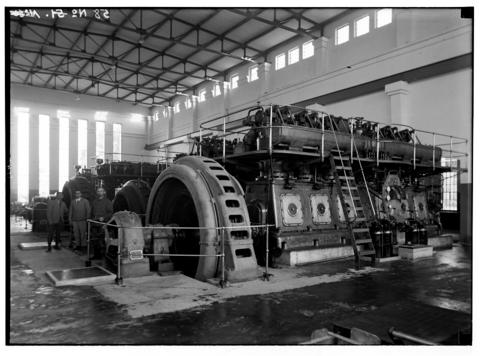 Tel Aviv. Electric power house. Int(erior) showing motors. LOC matpc.02668