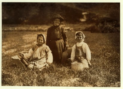 Teixiera family, 50 Lombardt St., New Bedford. Mary J., 11 years; Manuel 10 years. Mother and these two children pick 40 measures a day at 7 cents a measure. See scoops and pail in LOC nclc.00174