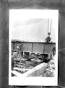 Teilansicht einer eisernen Eisenbahnbrücke - CH-BAR - 3241637