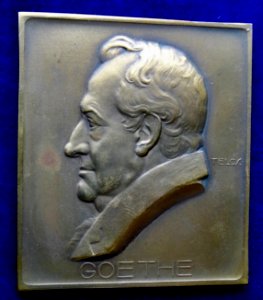 Netherlands, 1924 ND Judaica Plaque Medal Johann Wolfgang von Goethe by Ede Telcs photo