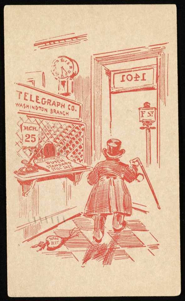 Telegraph Co., Washington Branch, Mch. 25, telegram, Dutch standard still safe LCCN2013651840