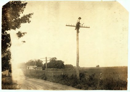 Telegraph lineman. LOC nclc.05117 photo