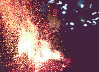 Flame bonfire firedance photo