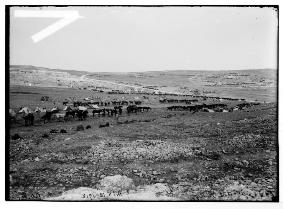 Tell el-Ful Battlefield, etc. Australian light horse on Mt. Scopus. LOC matpc.05791