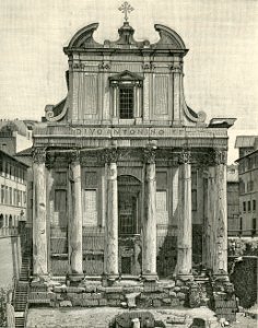 Tempio di Antonino e Faustina xilografia