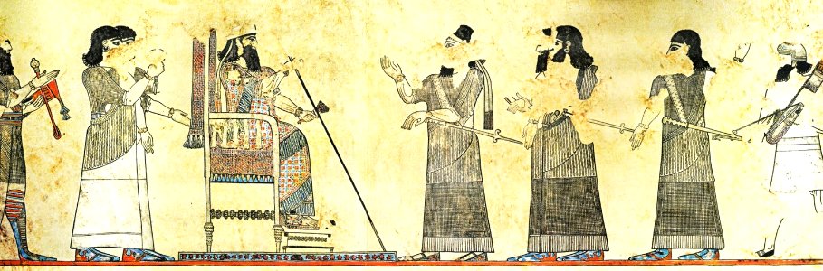 Tell Ahmar, mural palacio rey Tiglatpileser audiencia sicglo VIII