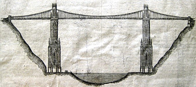 Telford Clifton Suspension Bridge plan photo