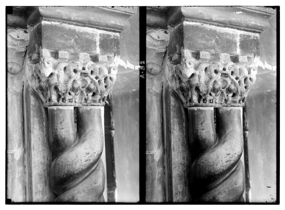 Temple area, Mosque of Omar (i.e., Dome of the Rock), etc. Peculiar capitals in el-Aksa (i.e., al-Aqsa). LOC matpc.05047