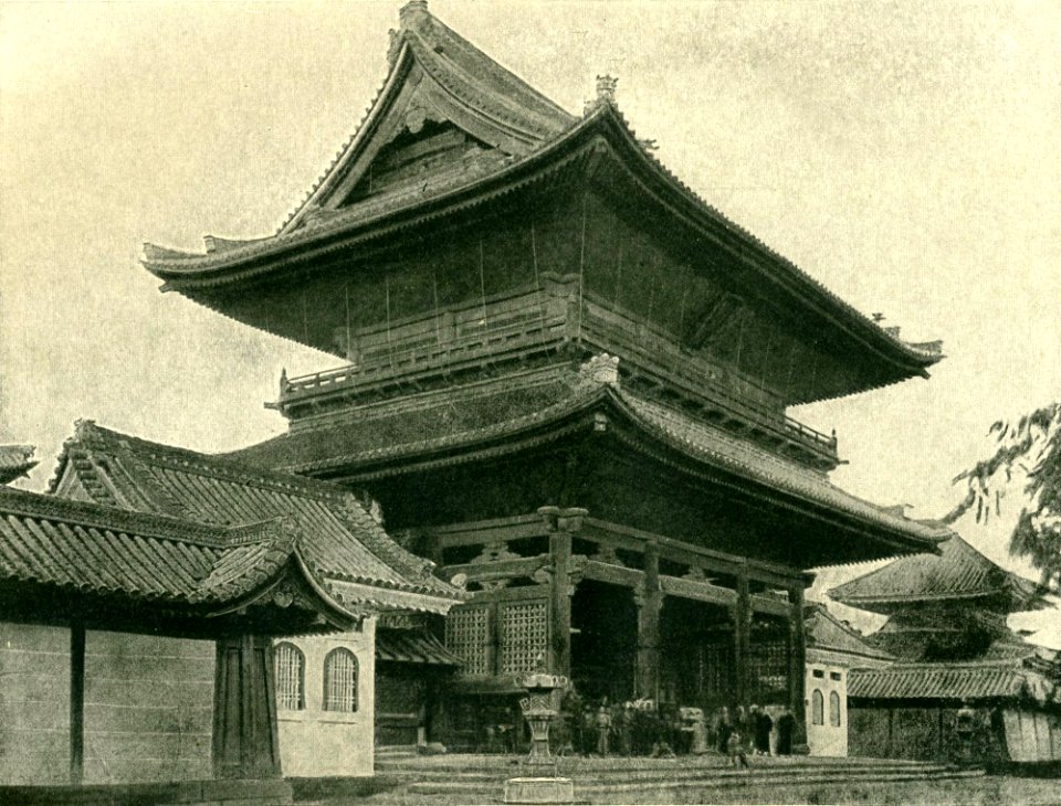Temple in Nagoya. Before 1902