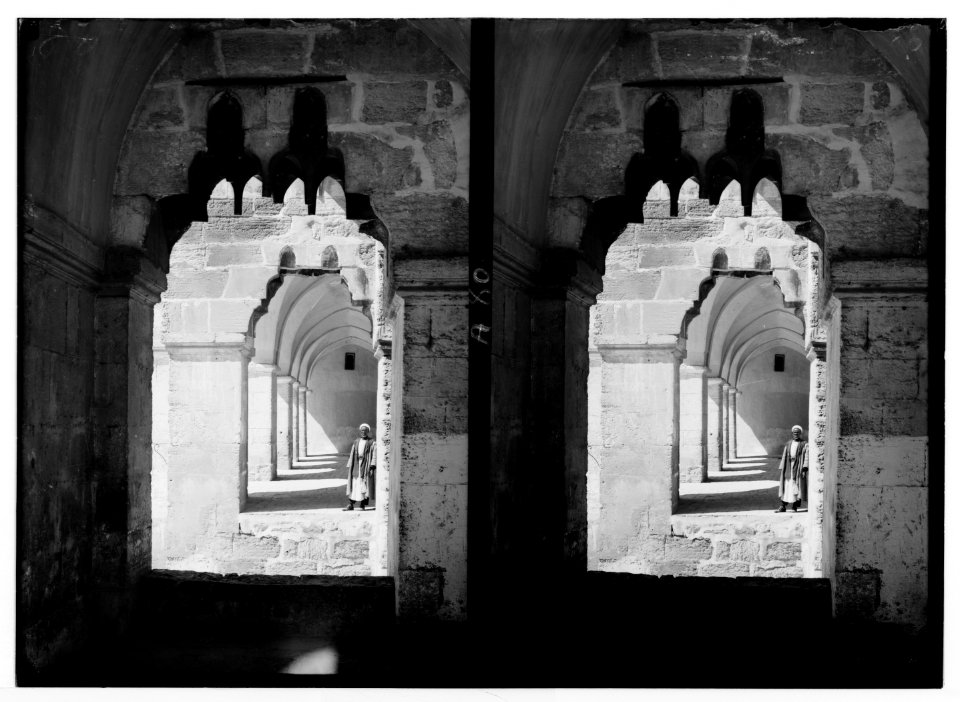 Temple area, Mosque of Omar (i.e., Dome of the Rock), etc. Western porch. LOC matpc.05045