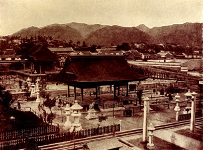 Temple of the Nanko in Kobe. Before 1902 photo