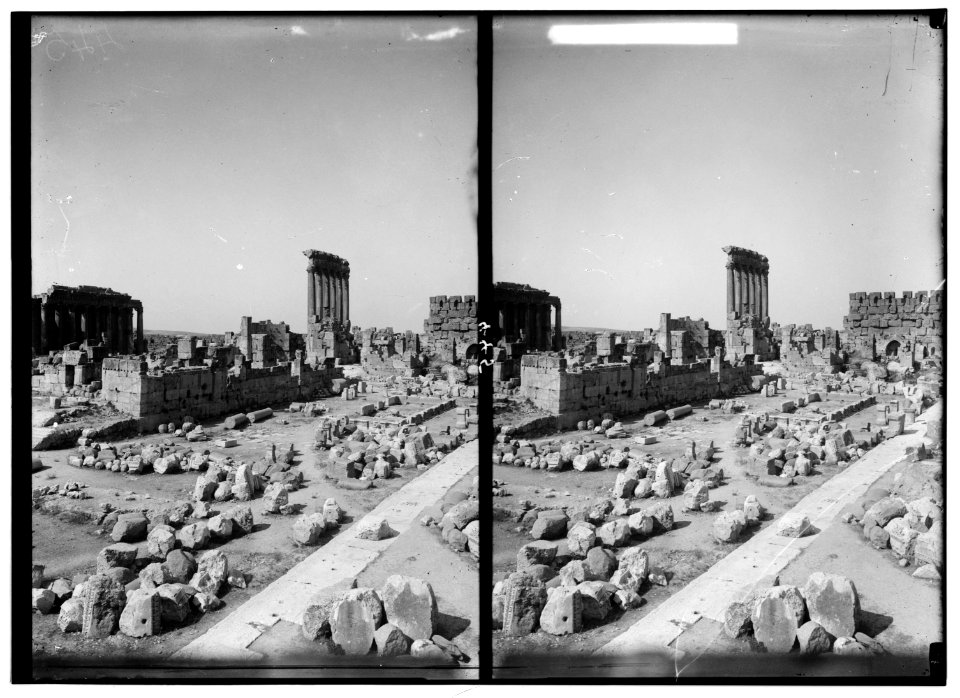 Temple of the Sun. Grand court of ruins at Baalbek. LOC matpc.01178