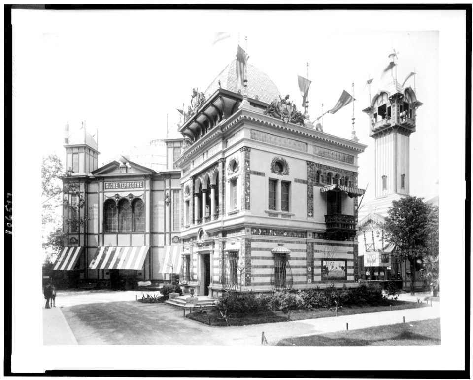 Terrestrial Globe exhibit, pavilion annex of the Republic of Salvador, and Children's Pavilion, Paris Exposition, 1889 LCCN92520799