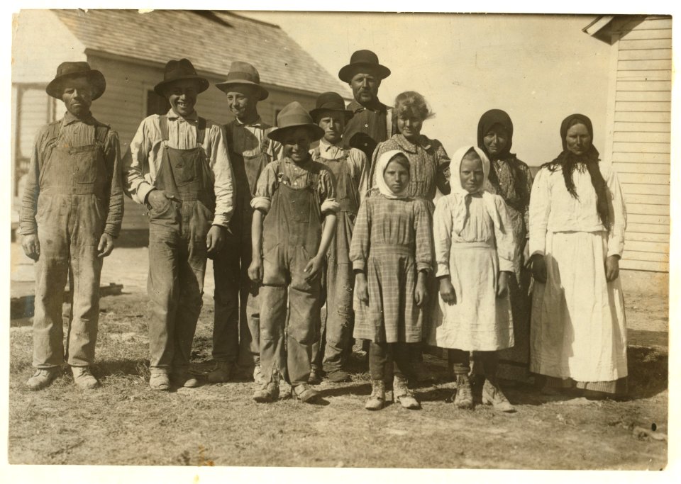The 8 and 10 yr. old children here are working beets on a farm near Sterling, Colo, from 5-00 A.M. to 7-00 P.M. on rush days. Father said, 'We have to get done.' LOC nclc.00343