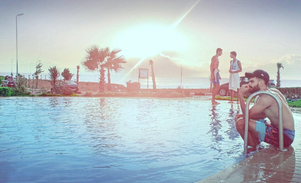 Pool water outdoor