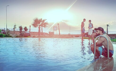 Pool water outdoor