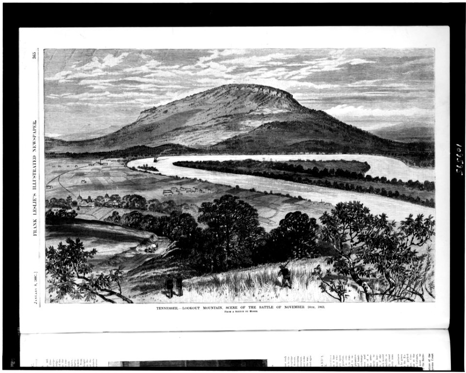 Tennessee. Lookout Mountain, scene of the battle of November 24th, 1863 - from a sketch by Moser. LCCN94501512