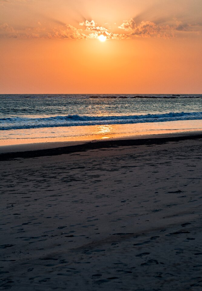 Sea beach sunset water