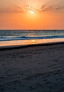 Sea beach sunset water