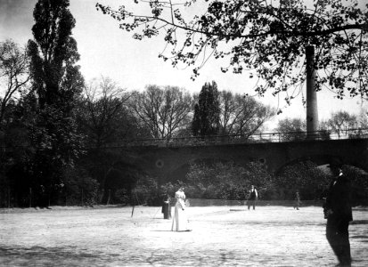 Tennis court in the Tiergarten, Berlin 1900 photo