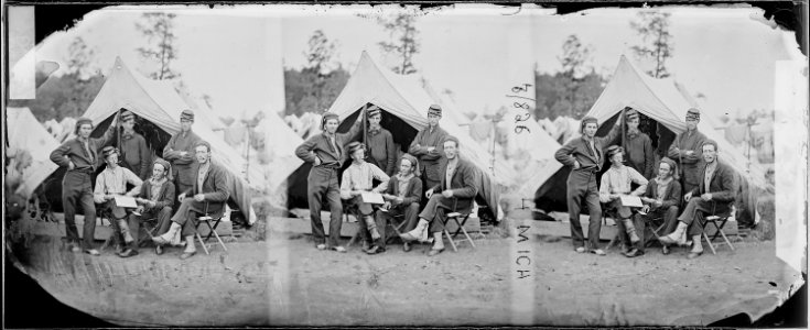 Tent No. 8, Co. F 4th Infantry, Mich - NARA - 529604