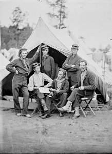 Tent No. 8, Co. F 4th Infantry, Mich - NARA - 529604 (cropped)