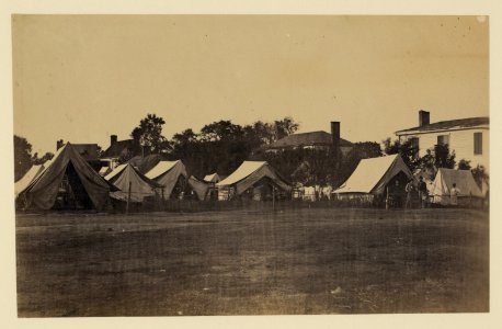 Tents, possibly used by workers at Giesboro cavalry depot LCCN2006683259
