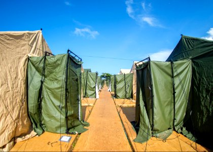 Tents stand in Puerto Castilla, Honduras, Sept 140902-N-XQ474-024
