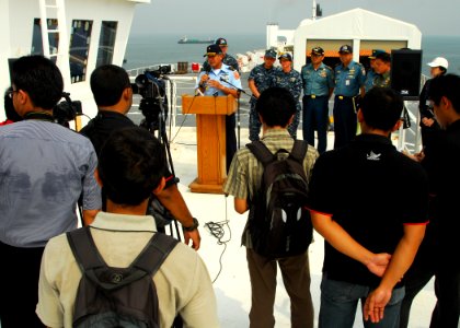 Tentara National Indonesia Surgeon General Marsekal Muda Mariono Delivers Remarks During a Media Availability Tour - 4772945132