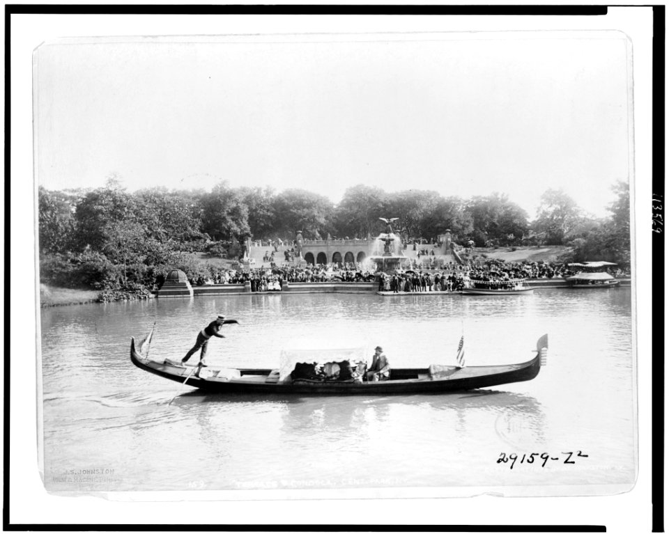 Terrace & gondola, Cent. Park, N.Y. - J.S. Johnston, view & marine photo, N.Y. LCCN95505211
